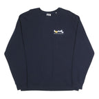 RUSSELL ATHLETIC Mens Navy Blue Cotton Blend Crew Neck XL Sweatshirt Logo Print