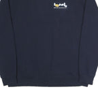 RUSSELL ATHLETIC Mens Navy Blue Cotton Blend Crew Neck XL Sweatshirt Logo Print