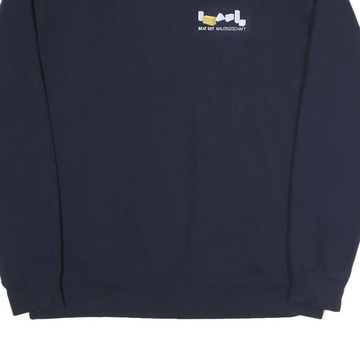 RUSSELL ATHLETIC Mens Navy Blue Cotton Blend Crew Neck XL Sweatshirt Logo Print