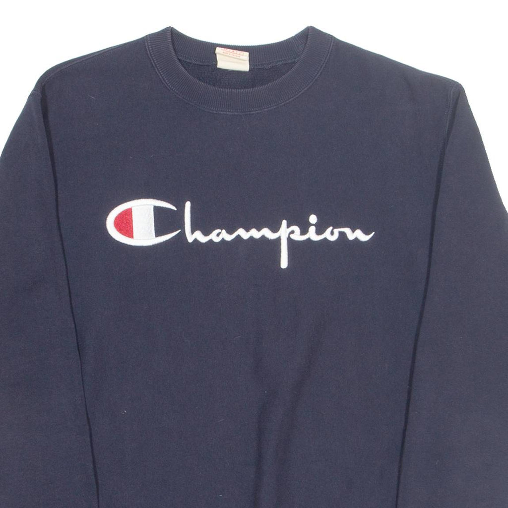 CHAMPION REVERSE WEAVE Mens Sweatshirt Blue Crew Neck M