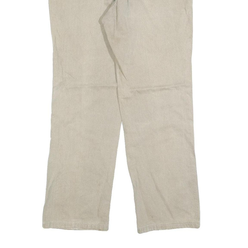 WRANGLER Mens Relaxed Cotton Blend Denim Light Beige Jeans W35 L28 Casual Zip