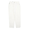 CERRUTI Womens Cotton Blend White Regular Fit Straight Leg Trousers W26 L27