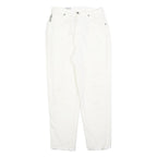 CERRUTI Womens Cotton Blend White Regular Fit Straight Leg Trousers W26 L27
