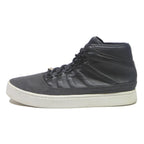 AIR JORDAN Mens Black Leather High Top Trainers UK 11 Casual Wear Premium