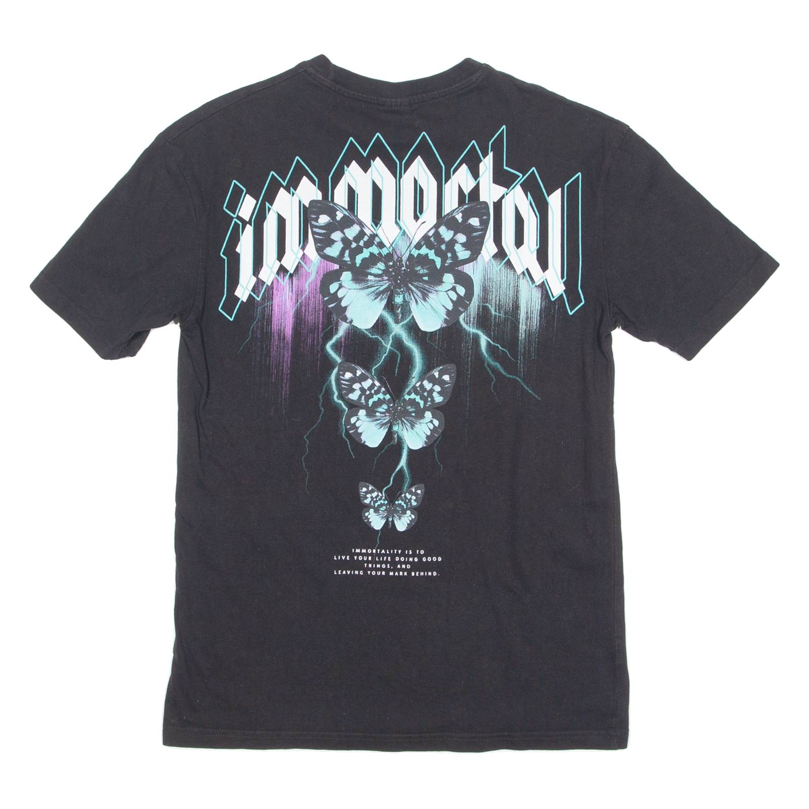 FSBN Immortal Mens T-Shirt Black Crew Neck XS