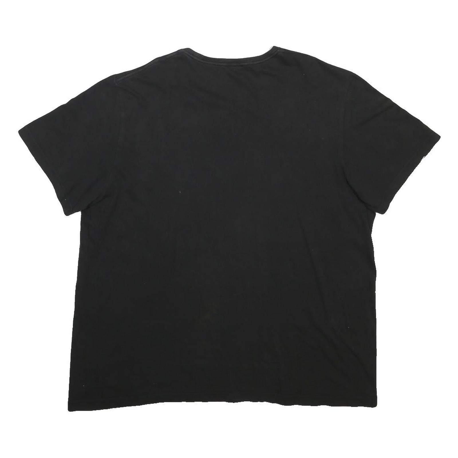 ADIDAS Mens Black Graphic T-Shirt XL Short Sleeve Crew Neck Cotton Blend