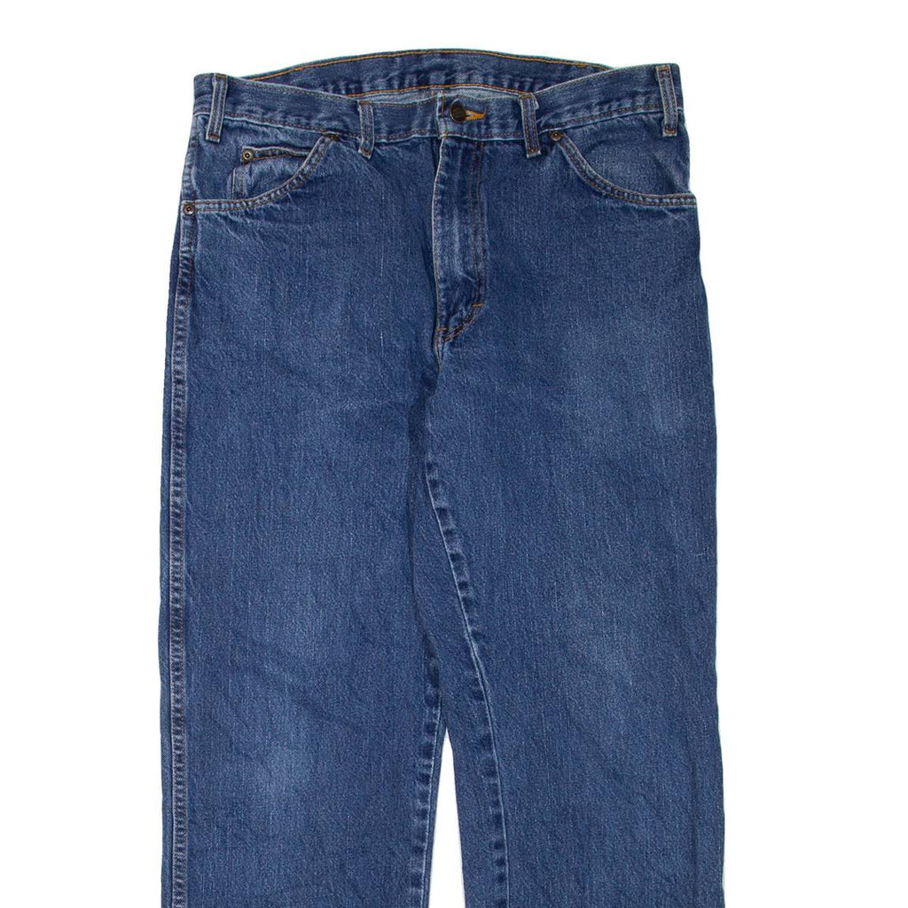 DICKIES Womens Jeans Blue Regular Straight W34 L29