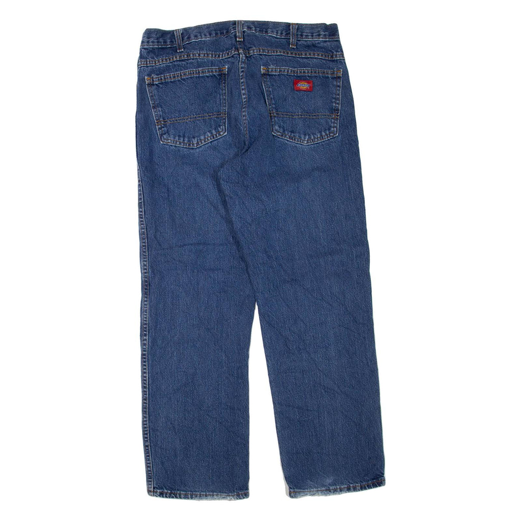 DICKIES Womens Jeans Blue Regular Straight W34 L29