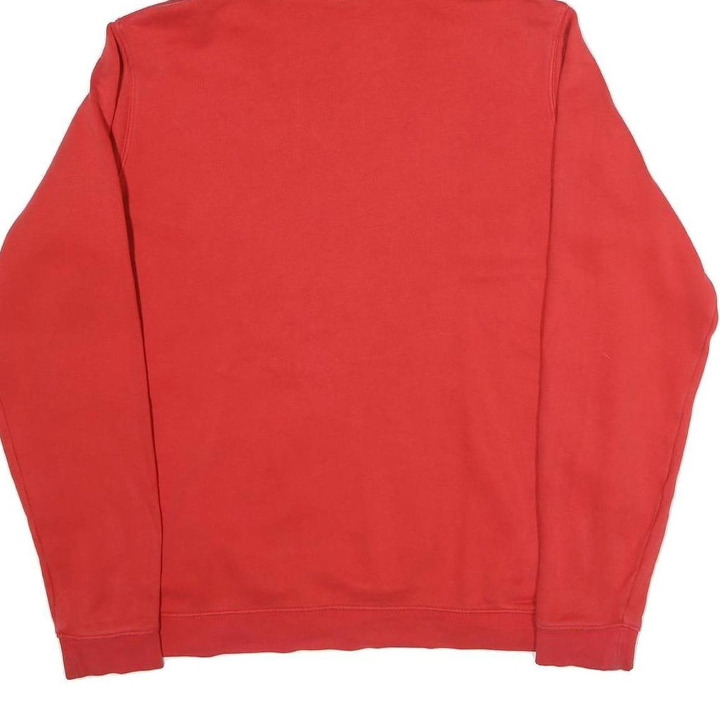 NIKE Mens Red Big Red Basketball Pullover Hoodie L Cotton Blend Sportswear