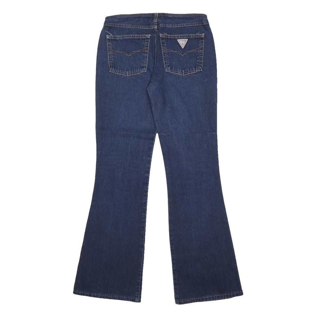 GUESS JEANS Womens Jeans Blue Regular Flared Denim Medium W27 L30 Classic Fit
