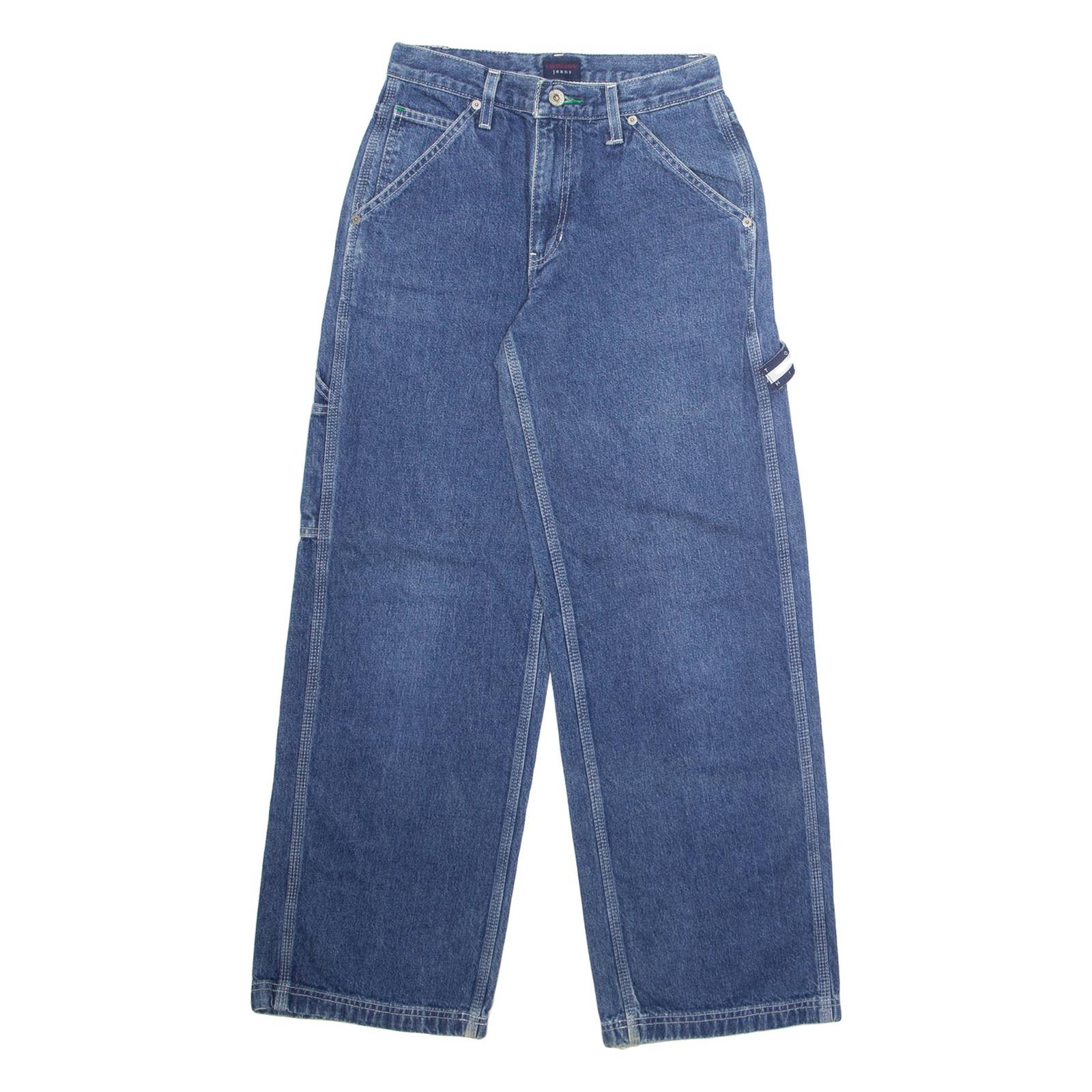 TOMMY HILFIGER Cargo Womens Jeans Blue Regular Straight W26 L30