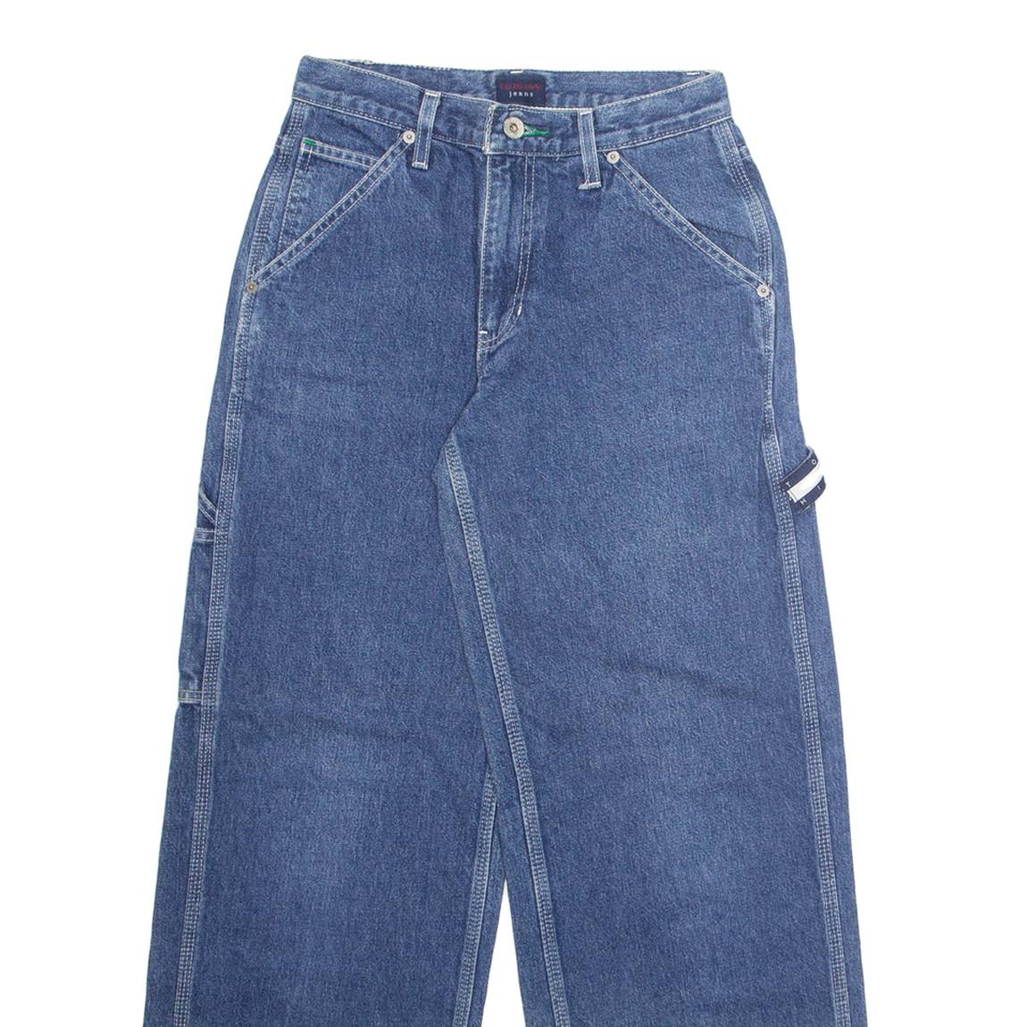 TOMMY HILFIGER Cargo Womens Jeans Blue Regular Straight W26 L30