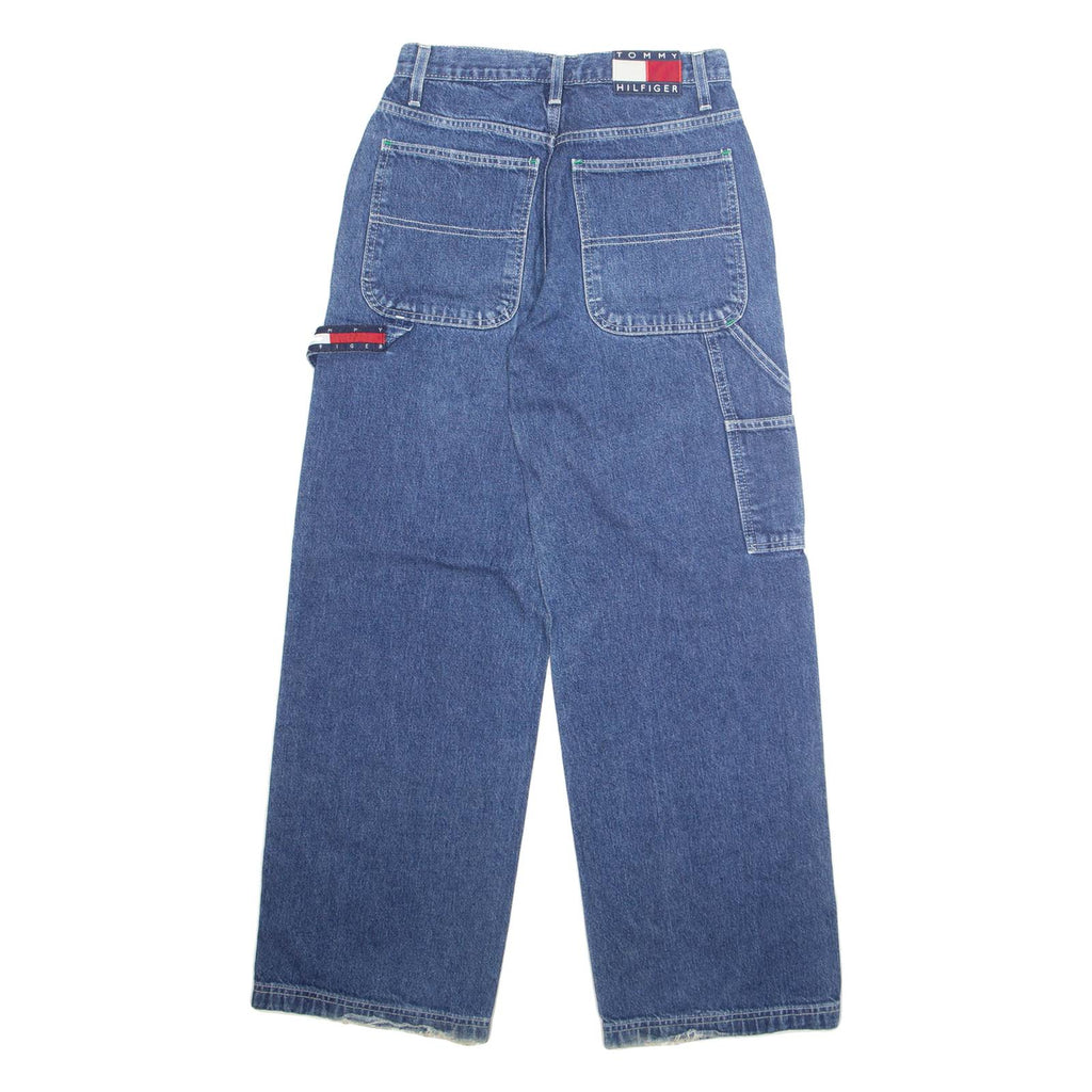 TOMMY HILFIGER Cargo Womens Jeans Blue Regular Straight W26 L30