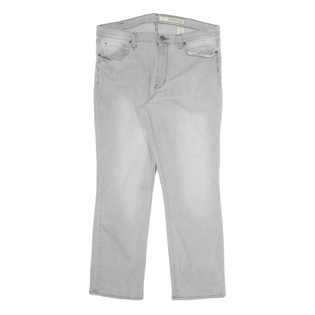 DKNY Womens Jeans Blue Slim Straight Denim Medium W32 L26 Cotton Blend Zip