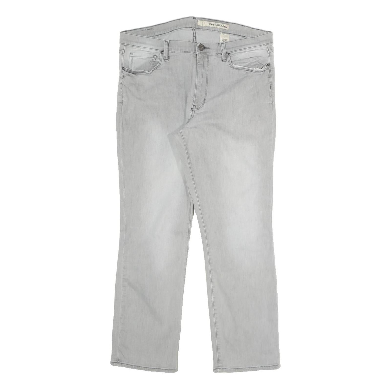 DKNY Womens Jeans Blue Slim Straight Denim Medium W32 L26 Cotton Blend Zip