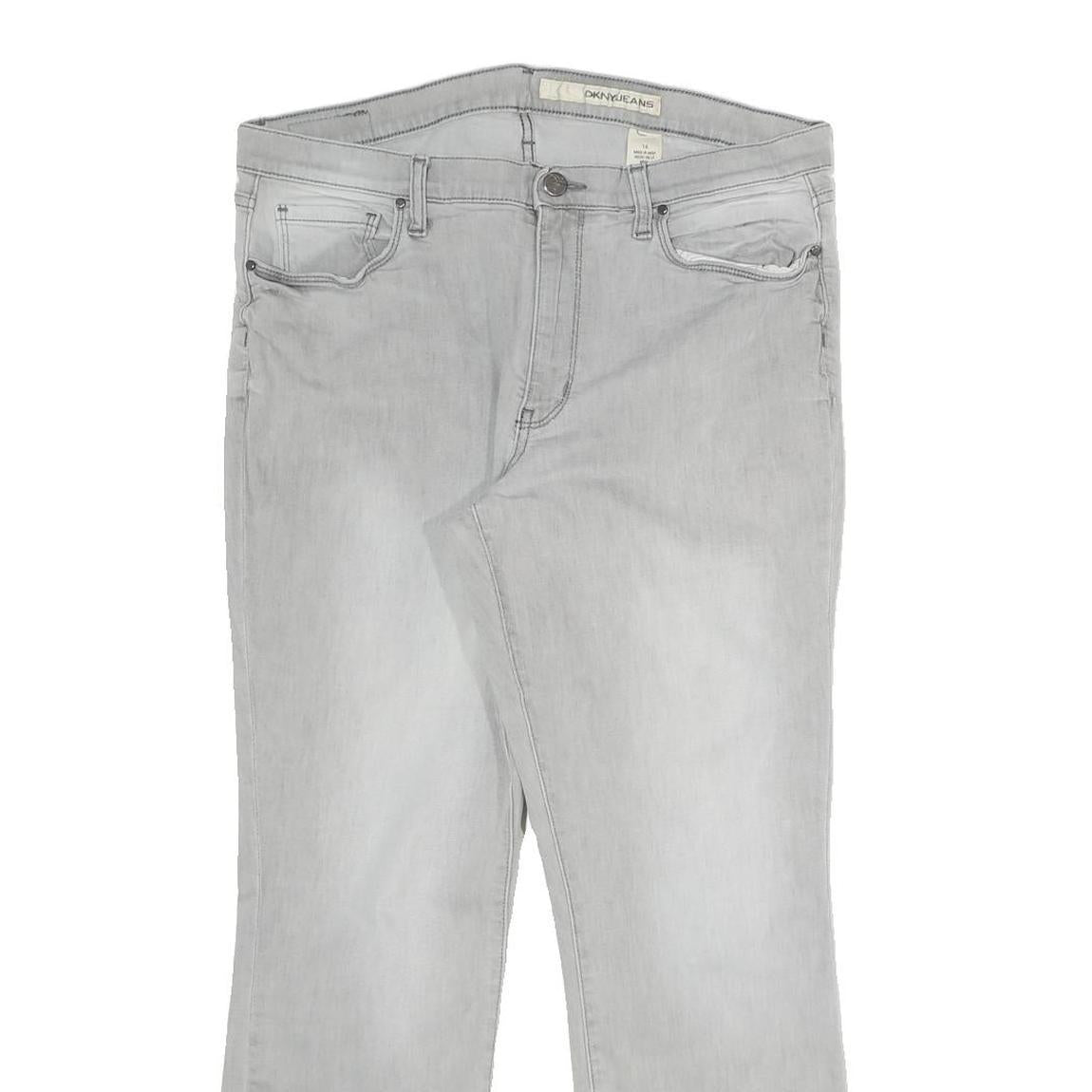 DKNY Womens Jeans Blue Slim Straight Denim Medium W32 L26 Cotton Blend Zip