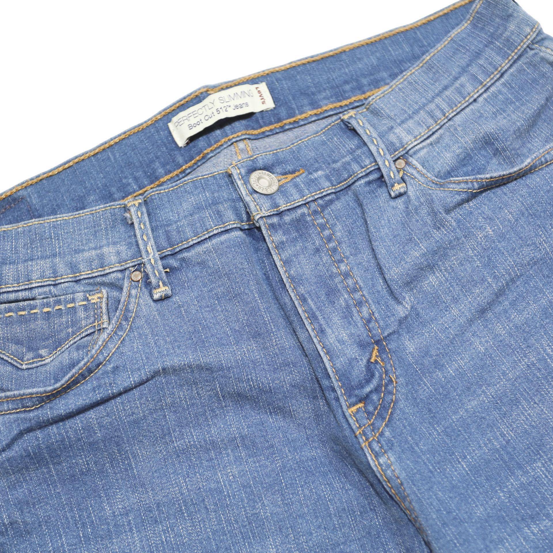 LEVI'S Womens 512 Bootcut Regular Fit Denim Light Blue Jeans W30 L31 Stylish