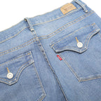 LEVI'S Womens 512 Bootcut Regular Fit Denim Light Blue Jeans W30 L31 Stylish