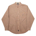 NAUTICA Mens Shirt Orange Check Long Sleeve M