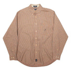 NAUTICA Mens Shirt Orange Check Long Sleeve M