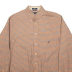 NAUTICA Mens Shirt Orange Check Long Sleeve M