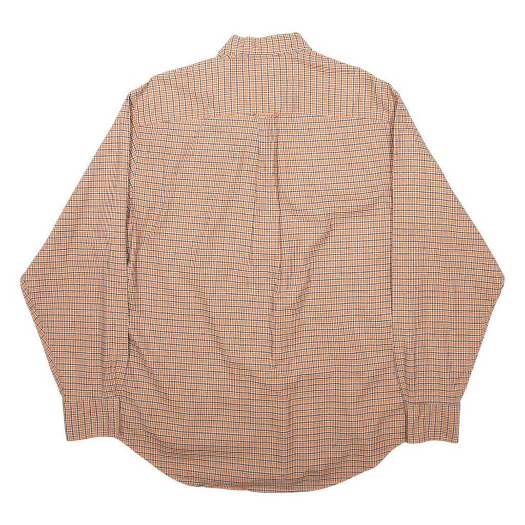 NAUTICA Mens Shirt Orange Check Long Sleeve M