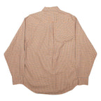 NAUTICA Mens Shirt Orange Check Long Sleeve M