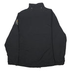 CARHARTT Womens Black Nylon Outdoor Jacket M Badge Patch Zip Stand-Up Collar