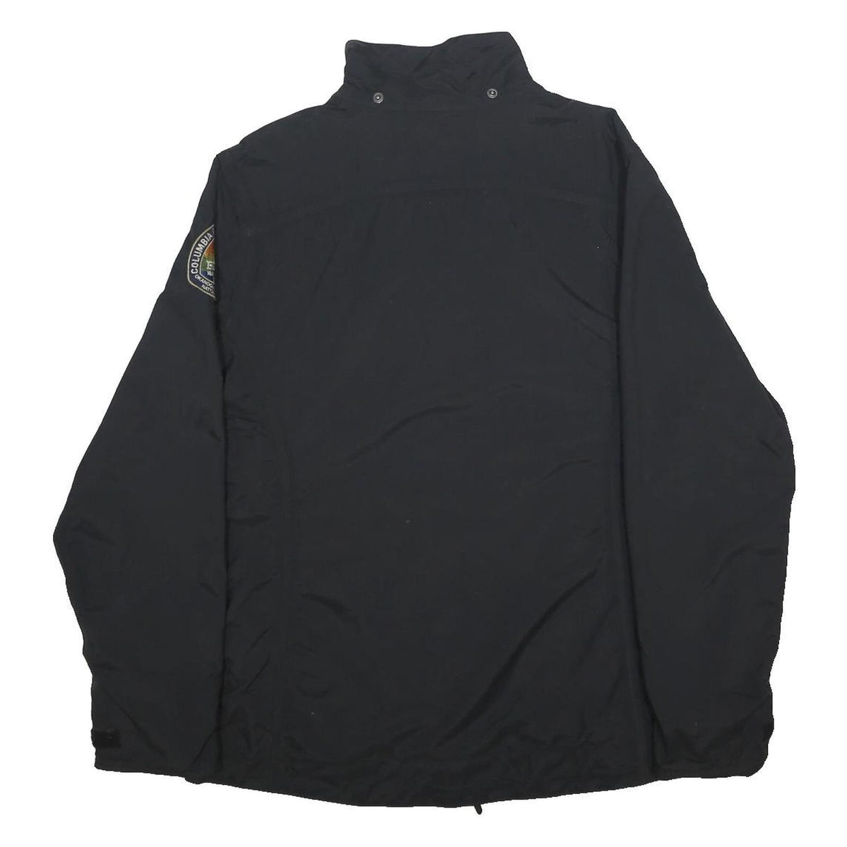 CARHARTT Womens Black Nylon Outdoor Jacket M Badge Patch Zip Stand-Up Collar