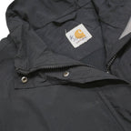 CARHARTT Womens Black Nylon Outdoor Jacket M Badge Patch Zip Stand-Up Collar