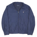 POLO RALPH LAUREN Mens Blue L Jacket Polyester Blend Plain Zip Casual