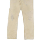 CARHARTT Mens Relaxed Fit Beige Workwear Cotton Blend Trousers W32 L29 Zip