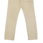 CARHARTT Mens Relaxed Fit Beige Workwear Cotton Blend Trousers W32 L29 Zip