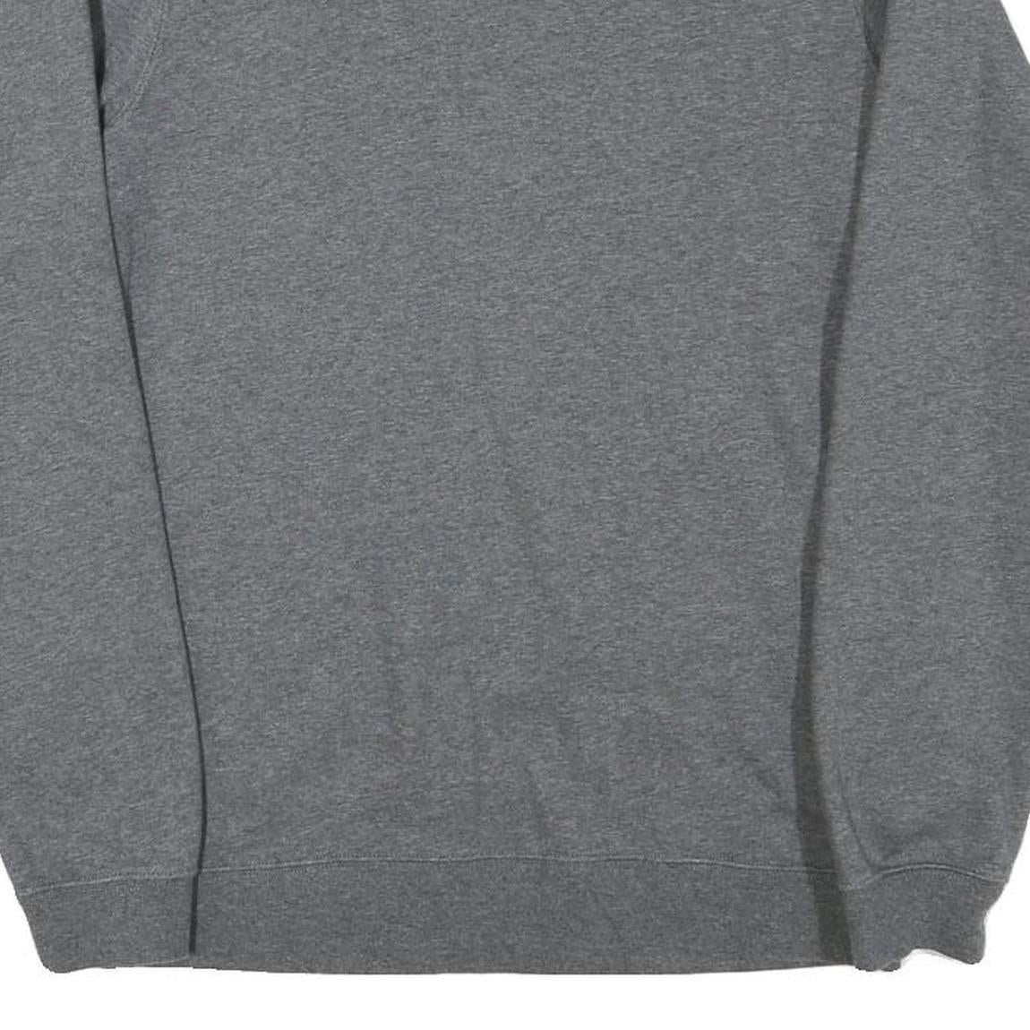 NIKE Mens Grey Crew Neck S Cotton Blend Sweatshirt Sports Casual Pullover