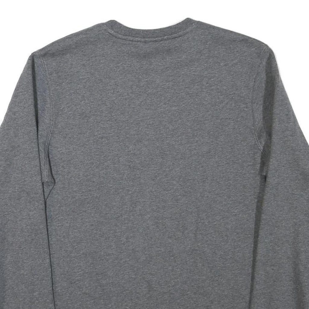 NIKE Mens Grey Crew Neck S Cotton Blend Sweatshirt Sports Casual Pullover