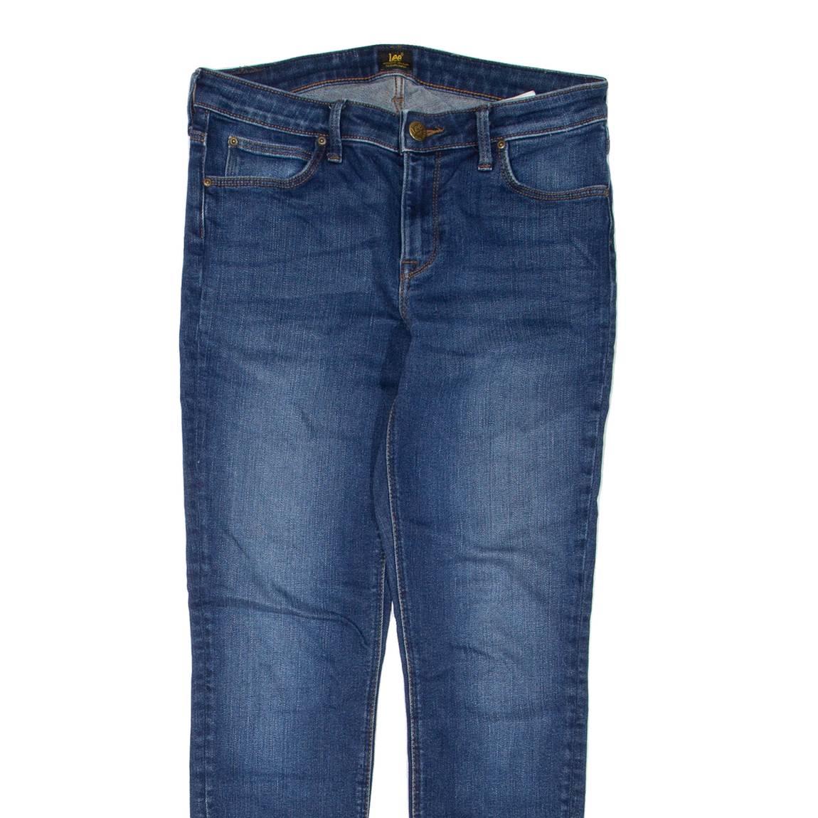 LEE Womens Jeans Blue Regular Skinny Stone Wash W30 L28