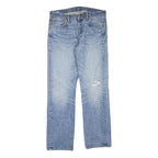 LEVI'S 501 Mens Jeans Blue Regular Straight Denim Medium W34 L32 Classic Button