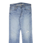 LEVI'S 501 Mens Jeans Blue Regular Straight Denim Medium W34 L32 Classic Button