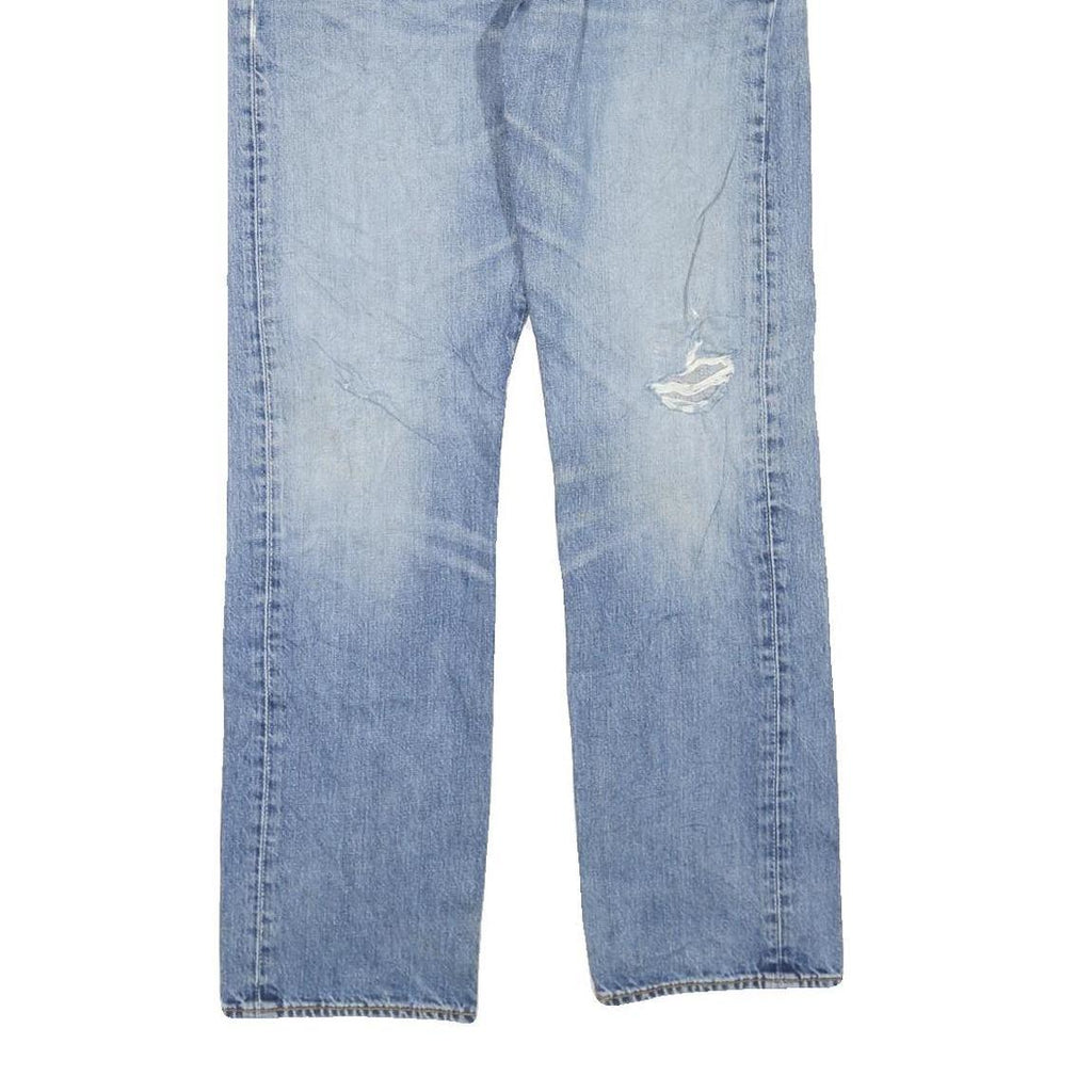 LEVI'S 501 Mens Jeans Blue Regular Straight Denim Medium W34 L32 Classic Button