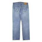 LEVI'S 501 Mens Jeans Blue Regular Straight Denim Medium W34 L32 Classic Button
