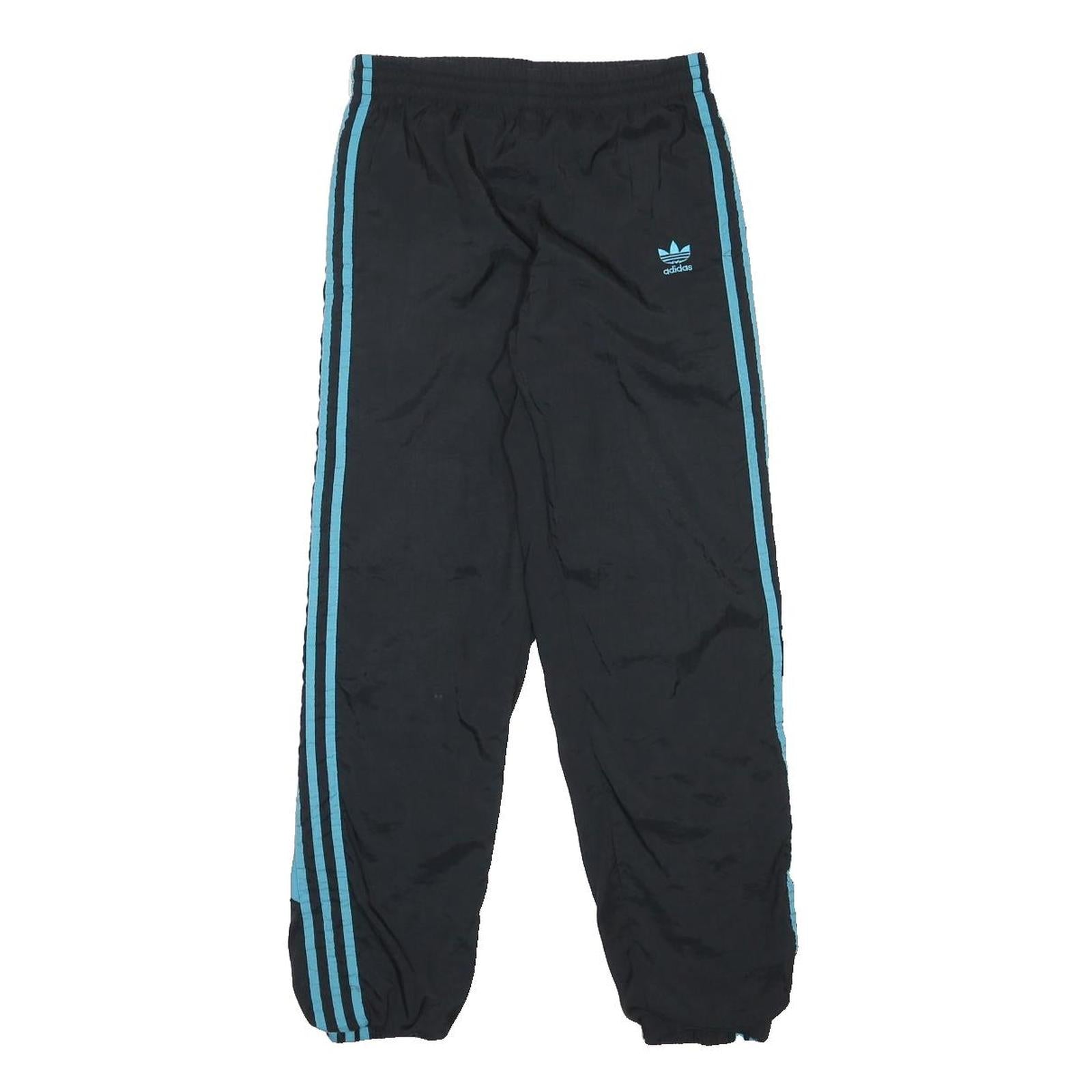 ADIDAS Womens Joggers Black & Blue Slim Tapered S W26 L25 Athletic Tracksuit