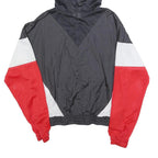 CHAMPION Womens Black & Red Hooded Zip Jacket M Polyester Colourblock Sportswear