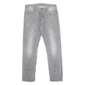 CARHARTT Mens Jeans Grey Regular Straight Denim Light W32 L32 Button Closure
