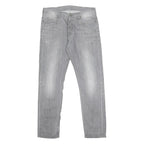 CARHARTT Mens Jeans Grey Regular Straight Denim Light W32 L32 Button Closure