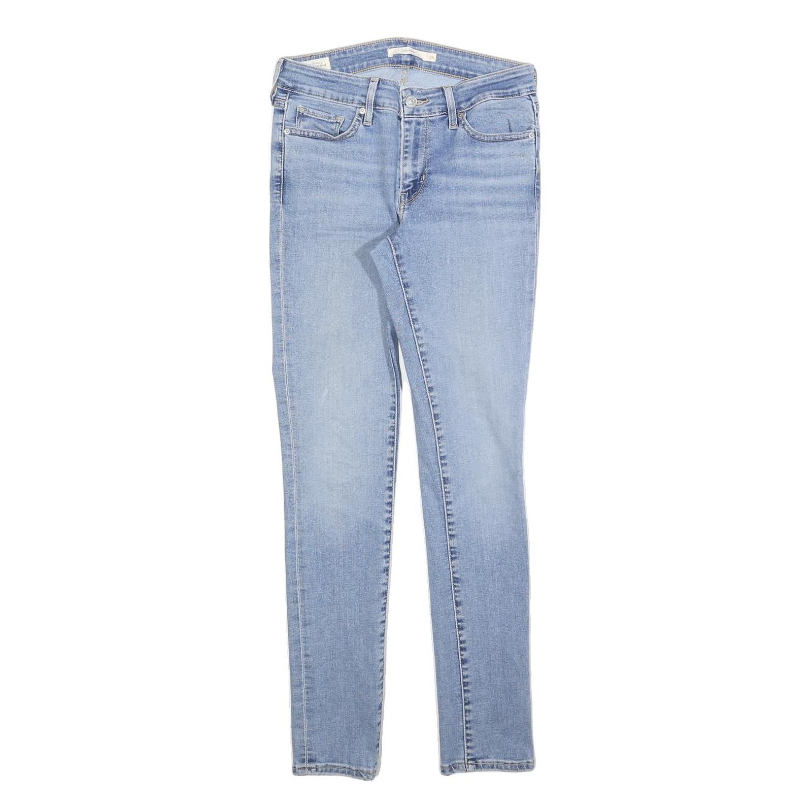 LEVI'S 711 Womens Jeans Blue Slim Skinny Denim Medium W26 L30 Stretch Zip