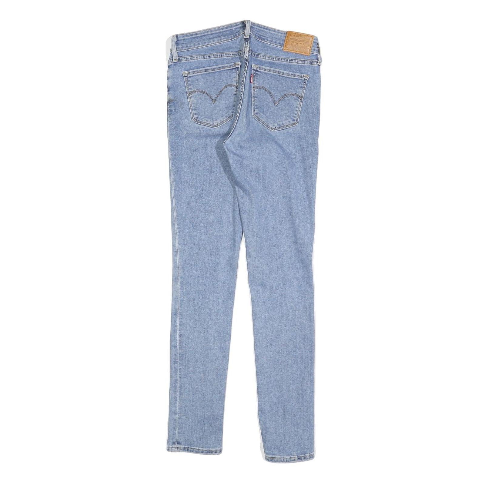 LEVI'S 711 Womens Jeans Blue Slim Skinny Denim Medium W26 L30 Stretch Zip