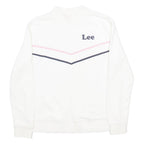 LEE Womens Sweatshirt White High Neck S