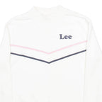 LEE Womens Sweatshirt White High Neck S
