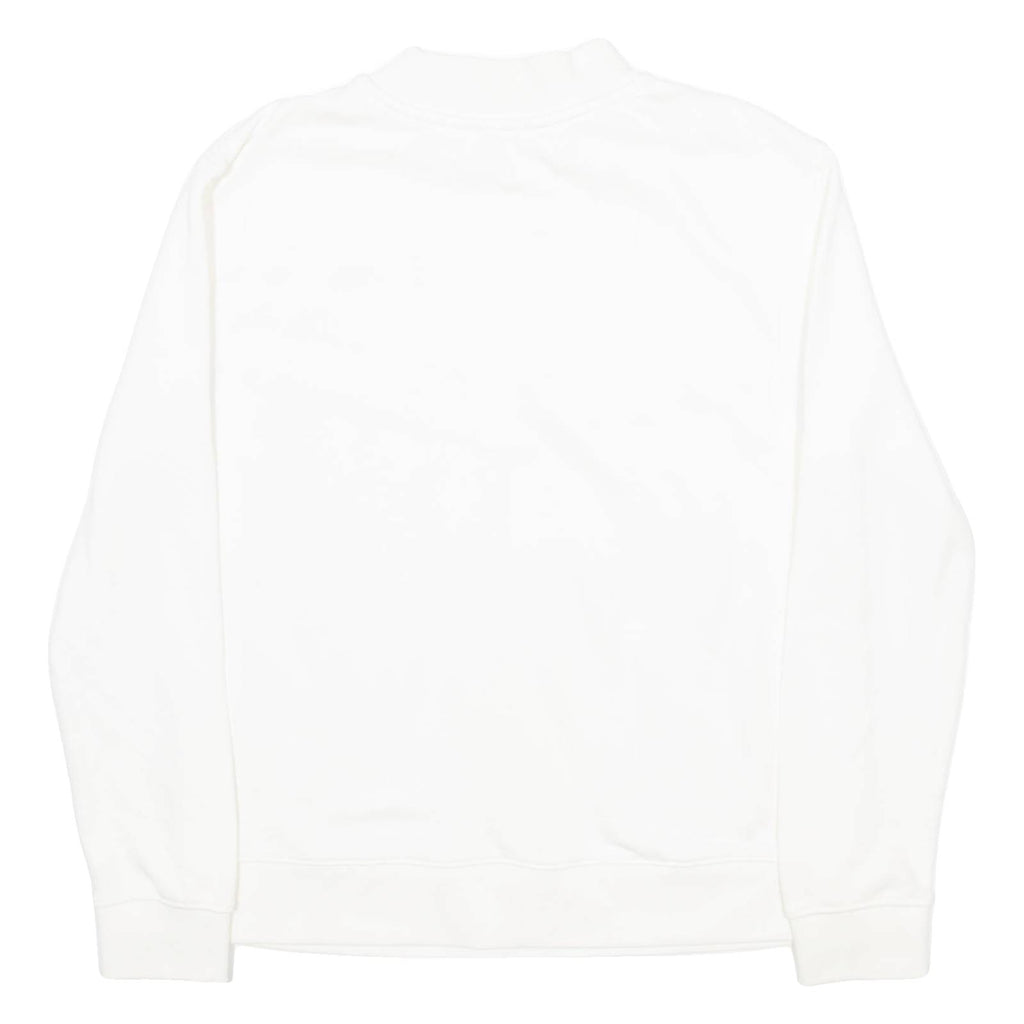 LEE Womens Sweatshirt White High Neck S