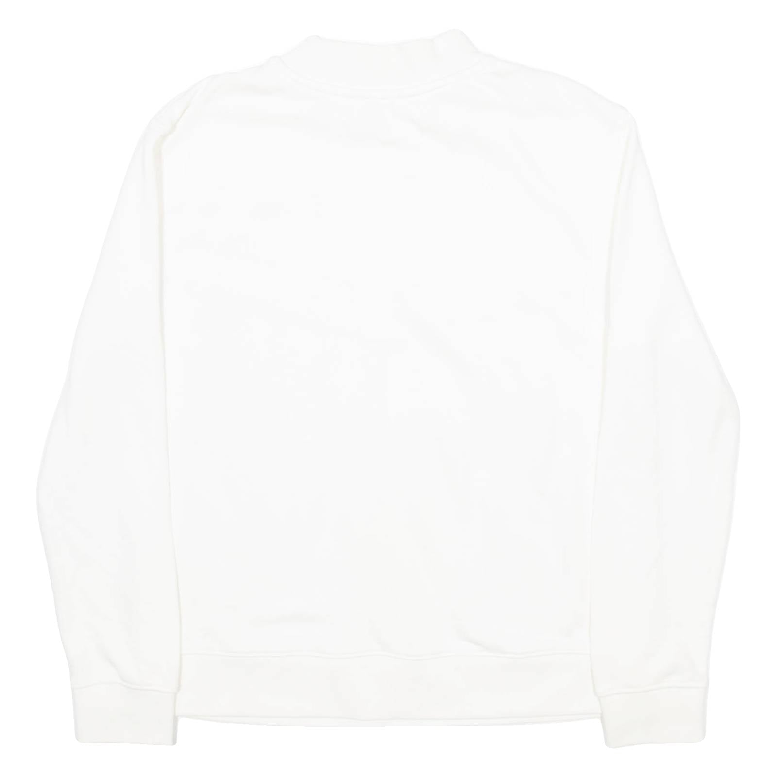 LEE Womens Sweatshirt White High Neck S